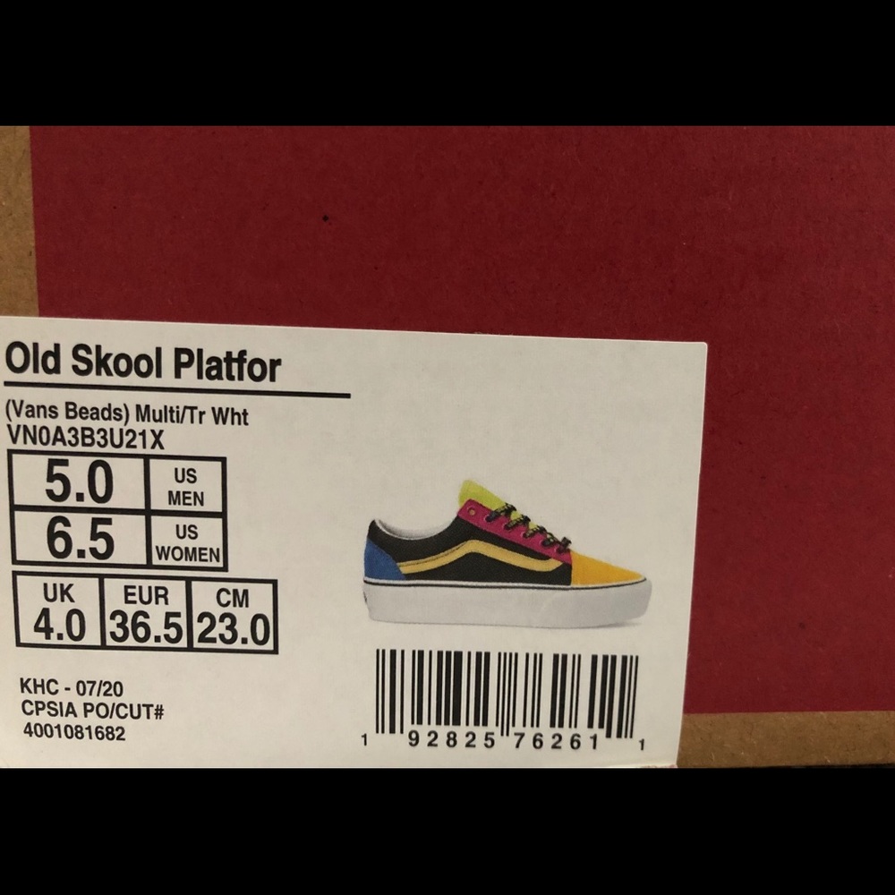 Vans Old Skool Platform (Vans Beads) “Multi/True White” - Picture 6 of 8